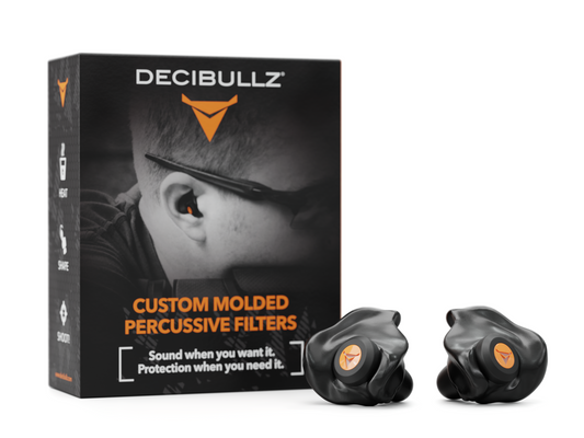 Decibullz Custom Molded Percussive Shooting Filter Earplugs