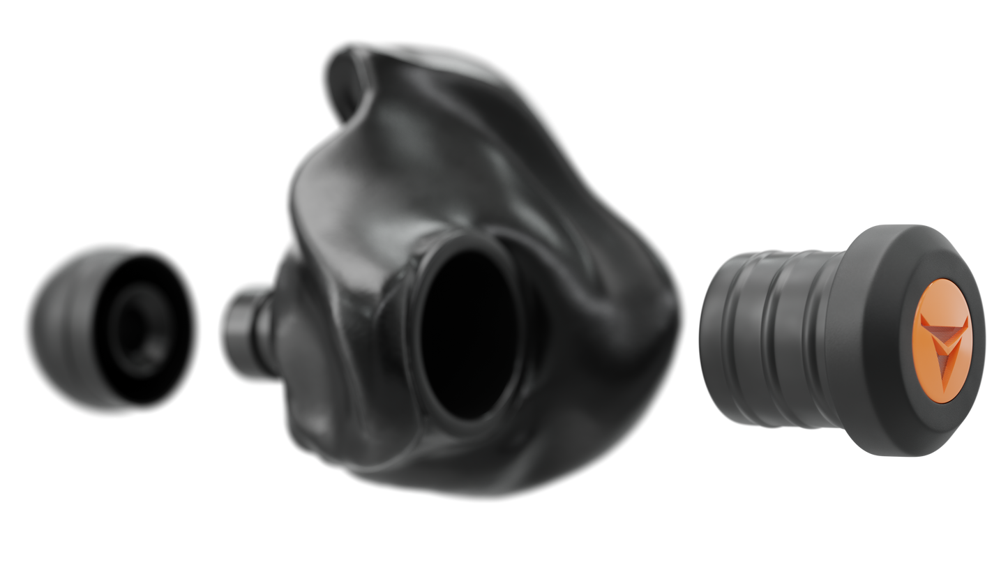 Decibullz Custom Molded Percussive Shooting Filter Earplugs